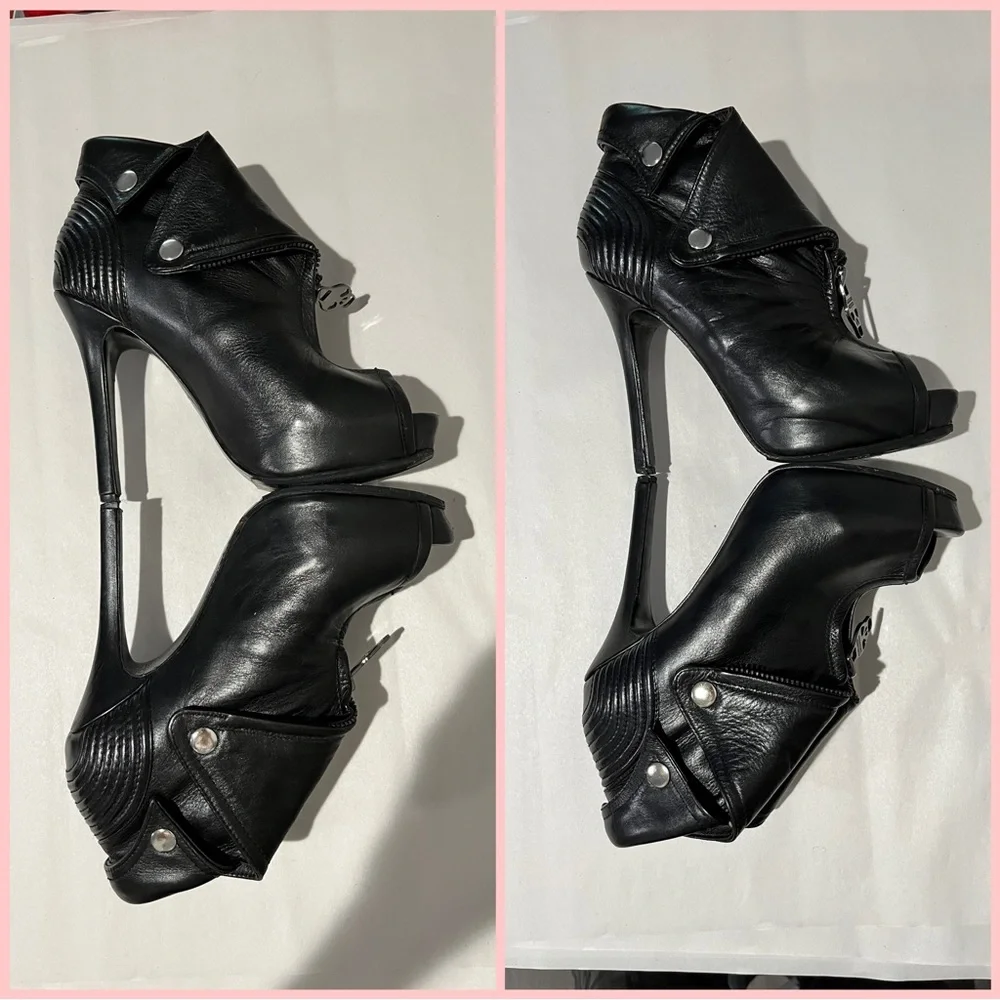 🔥Alexander McQueen 6 Stilettos moto jacket style shoes! Preloved by me🔥 - Picture 11 of 16
